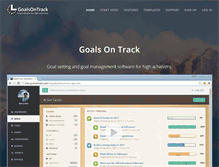 Tablet Screenshot of goalsontrack.com